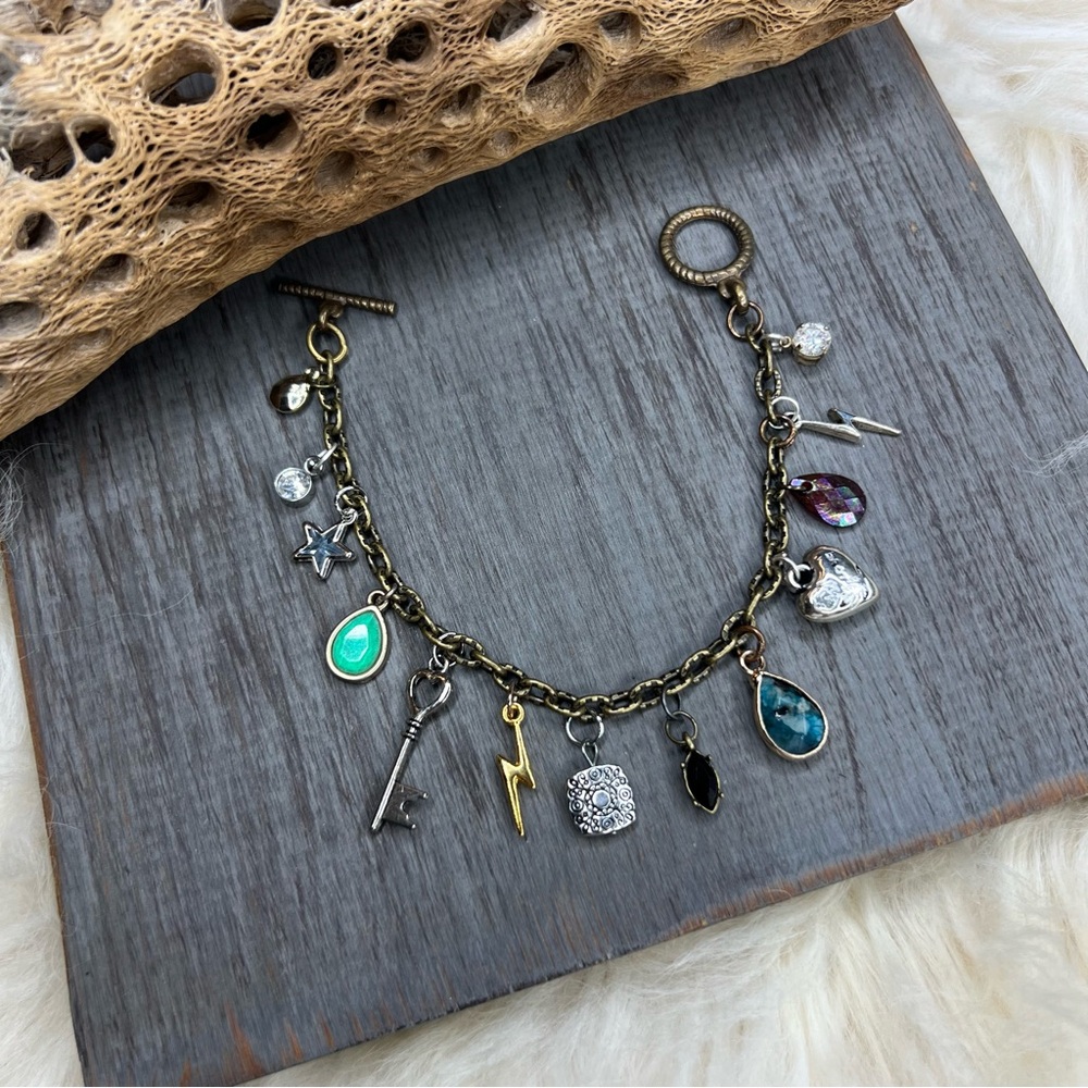 Handmade Multi-Color Charm Bracelet - Picture 3 of 10